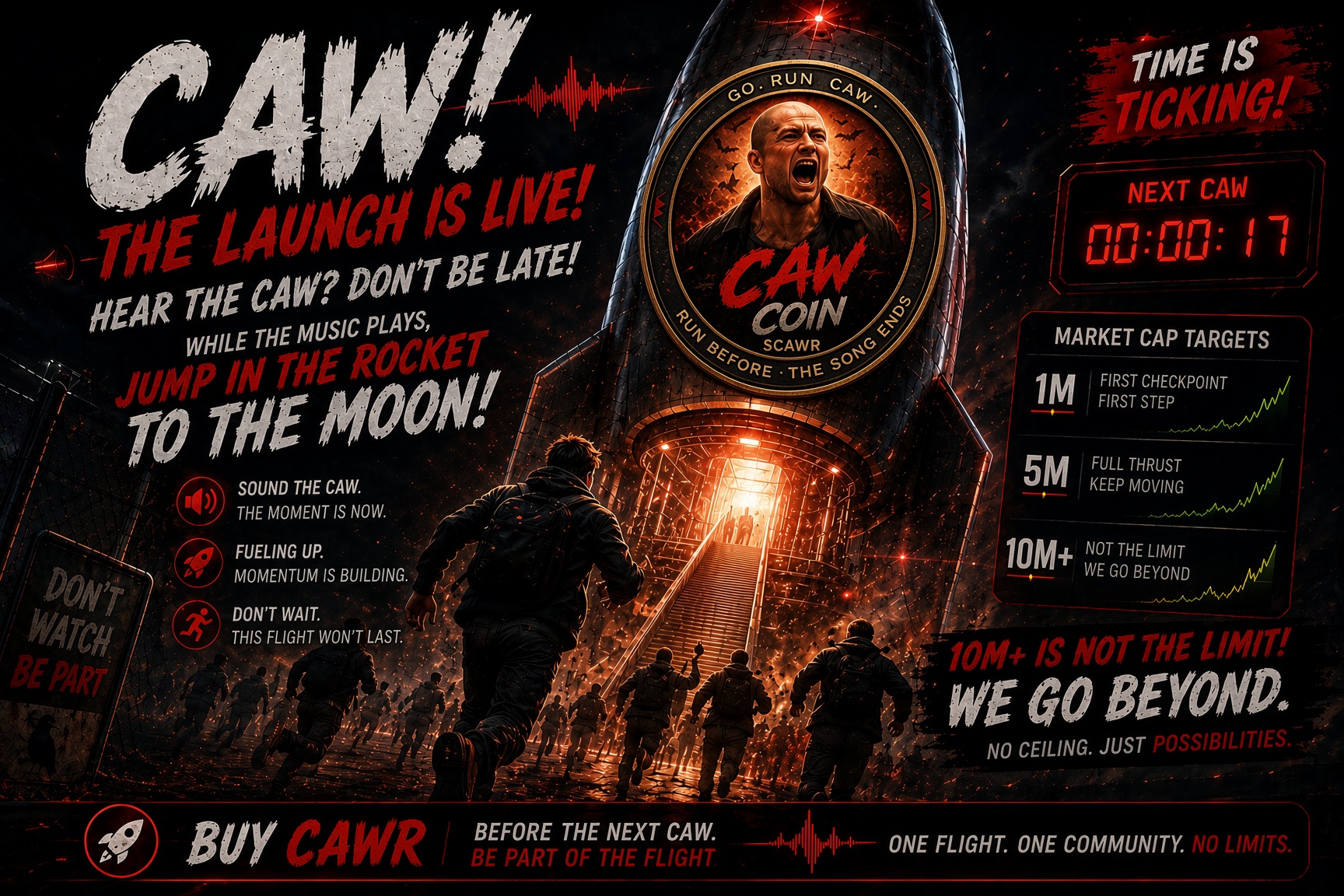 CAW COIN $CAWR launch card